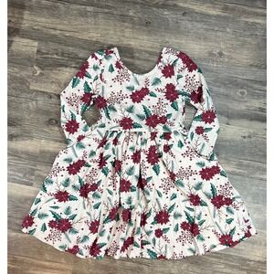 RuffleButts Poinsettia Twirl/Dress Girl Size 8